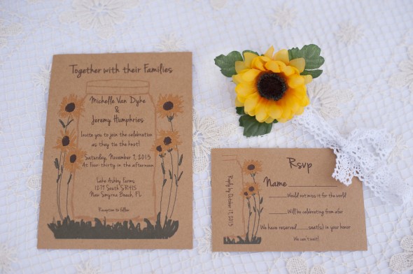 Sunflower Wedding Invite