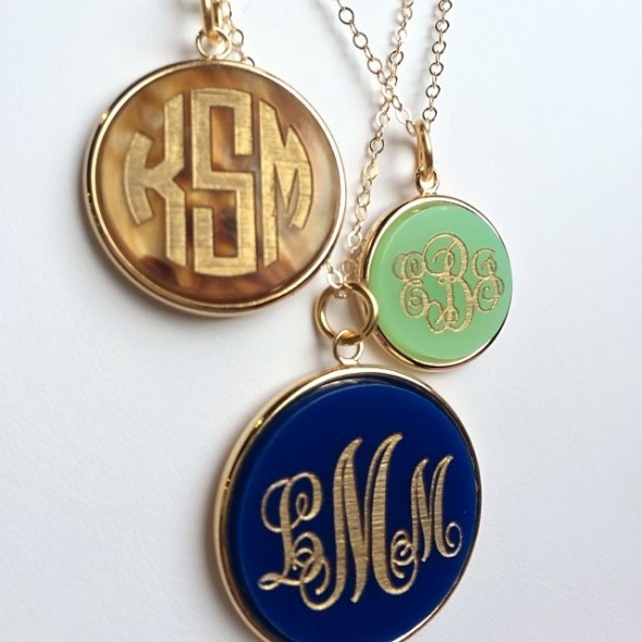 Monogrammed Necklaces For Your Bridesmaids - Preppy Wedding Style