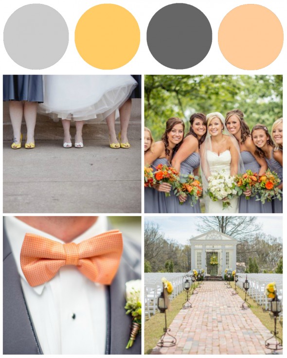 Yellow & Gray Wedding Colors