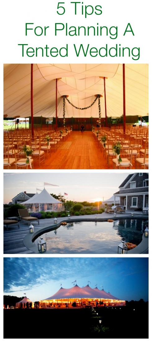 Tips For Planning A Tented Wedding! A must read for anyone planning a wedding in a tent.