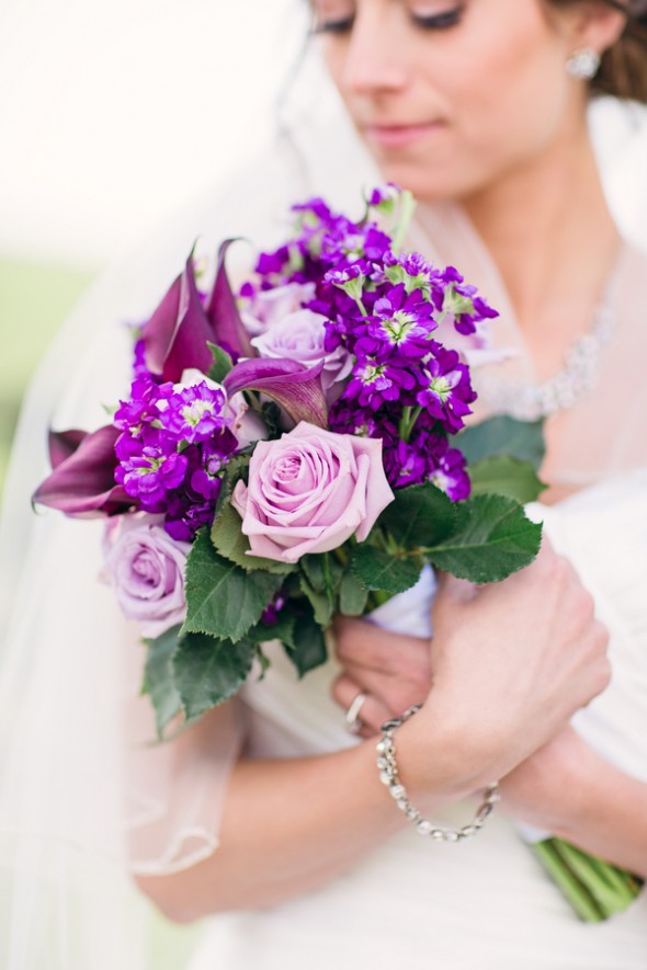 Purple Preppy Wedding Flowers