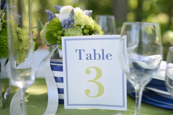 Preppy Wedding Table Numbers