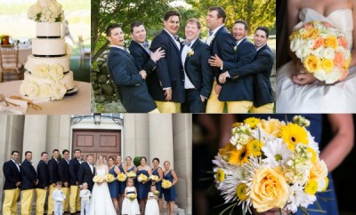 Yellow & Navy Wedding
