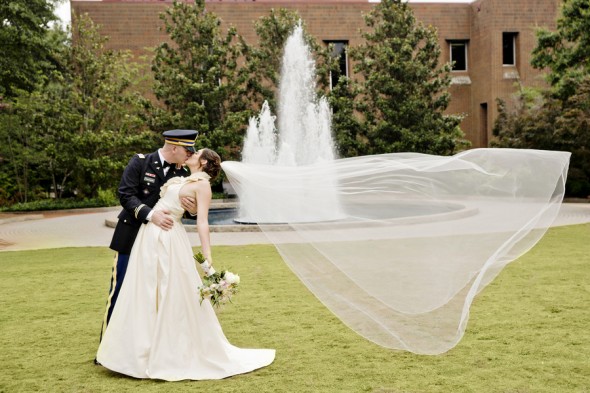 Military Groom and Bride