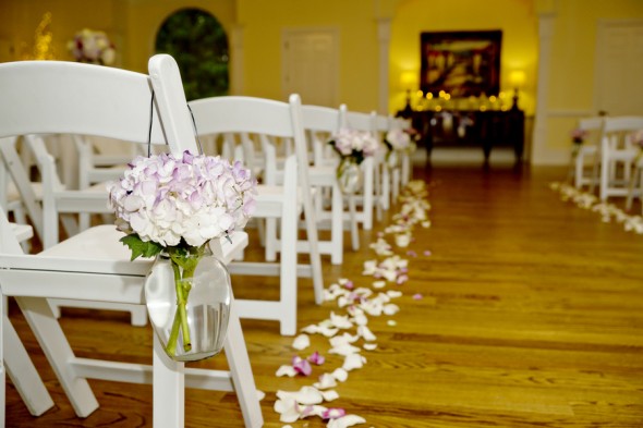 Wedding Aisle with Flower Petals