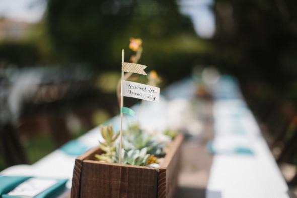 Flags as Wedding Table Numbers
