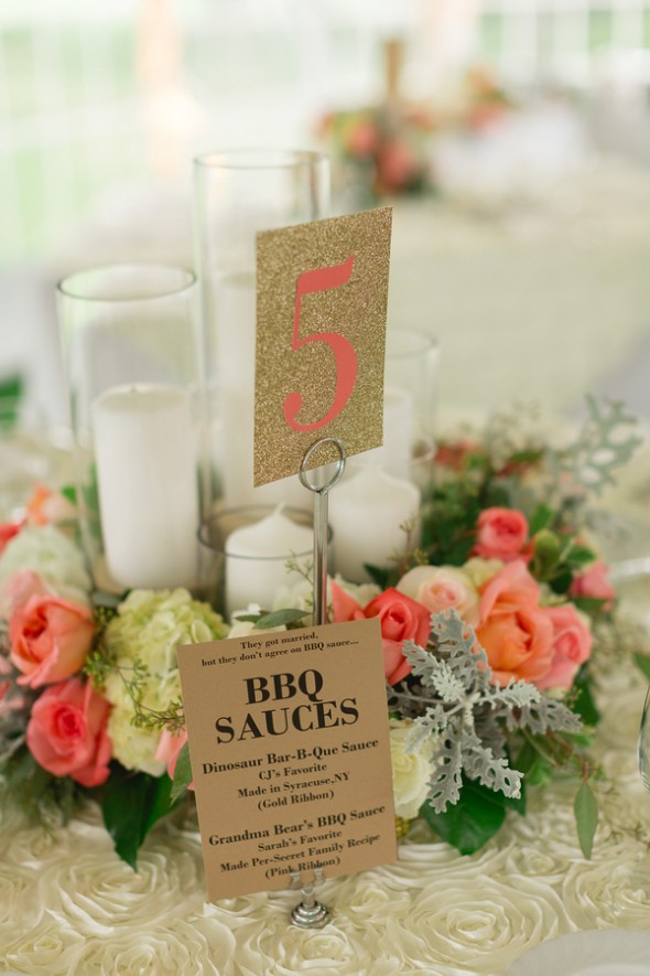 Pink and Gold Glitter Table Numbers
