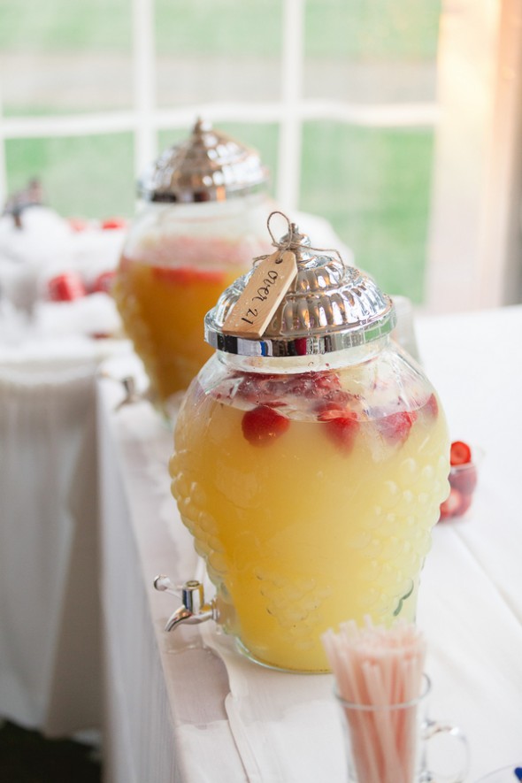 Juice Punch for "Over 21" at Wedding Reception
