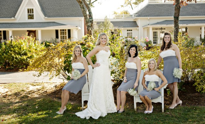 Preppy Wedding Style Bride and Bridesmaids