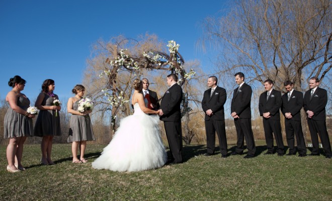 Bride + Groom Outdoor Wedding Ceremony