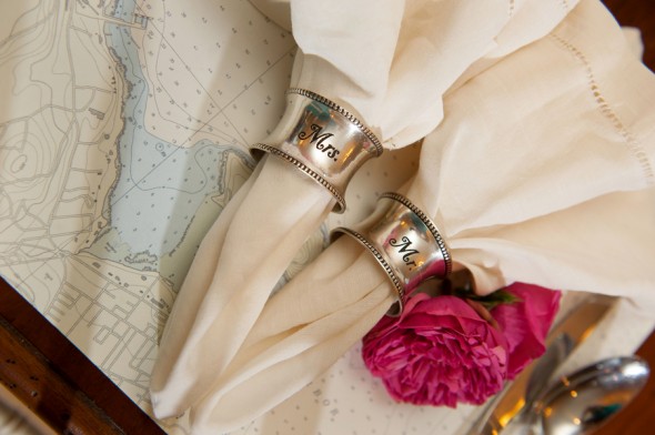 Mr. and Mrs. Silver Napkin Rings
