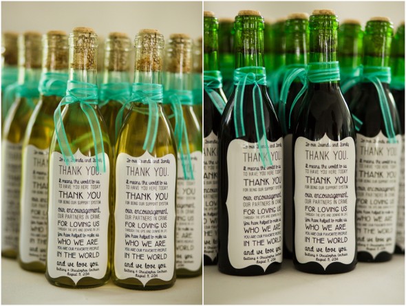 Wedding Favors Custom Label on Wine Bottles